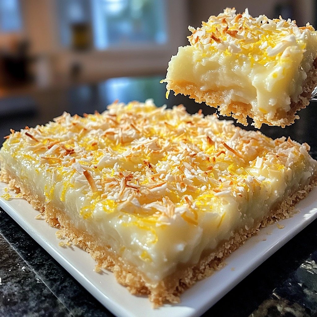 Meyer Lemon Bars with Coconut