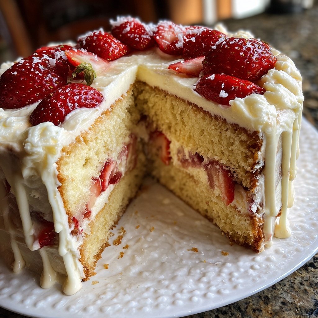 Strawberry Vanilla Cake