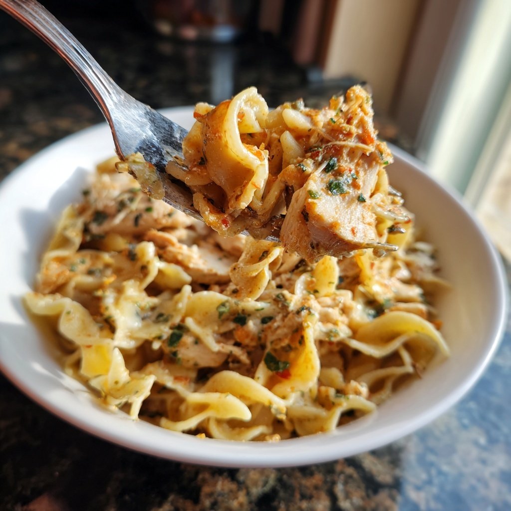 Creamy Cajun Chicken Noodles
