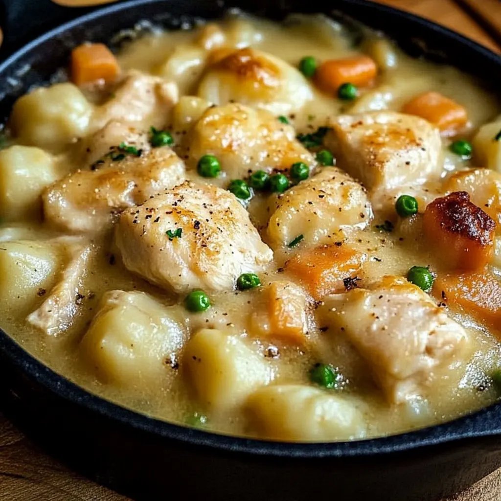 One Pot Gnocchi Chicken Pot Pie
