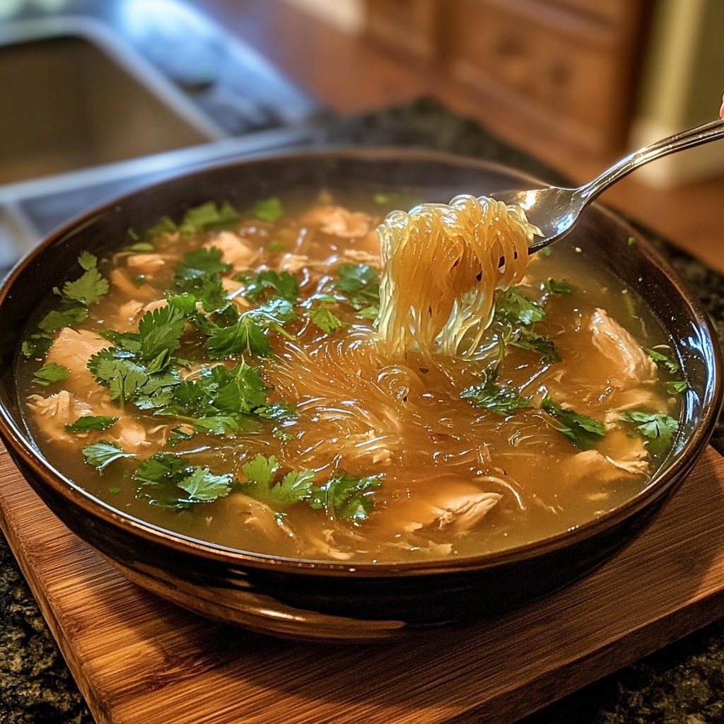 Vietnamese Chicken Glass Noodle Soup
