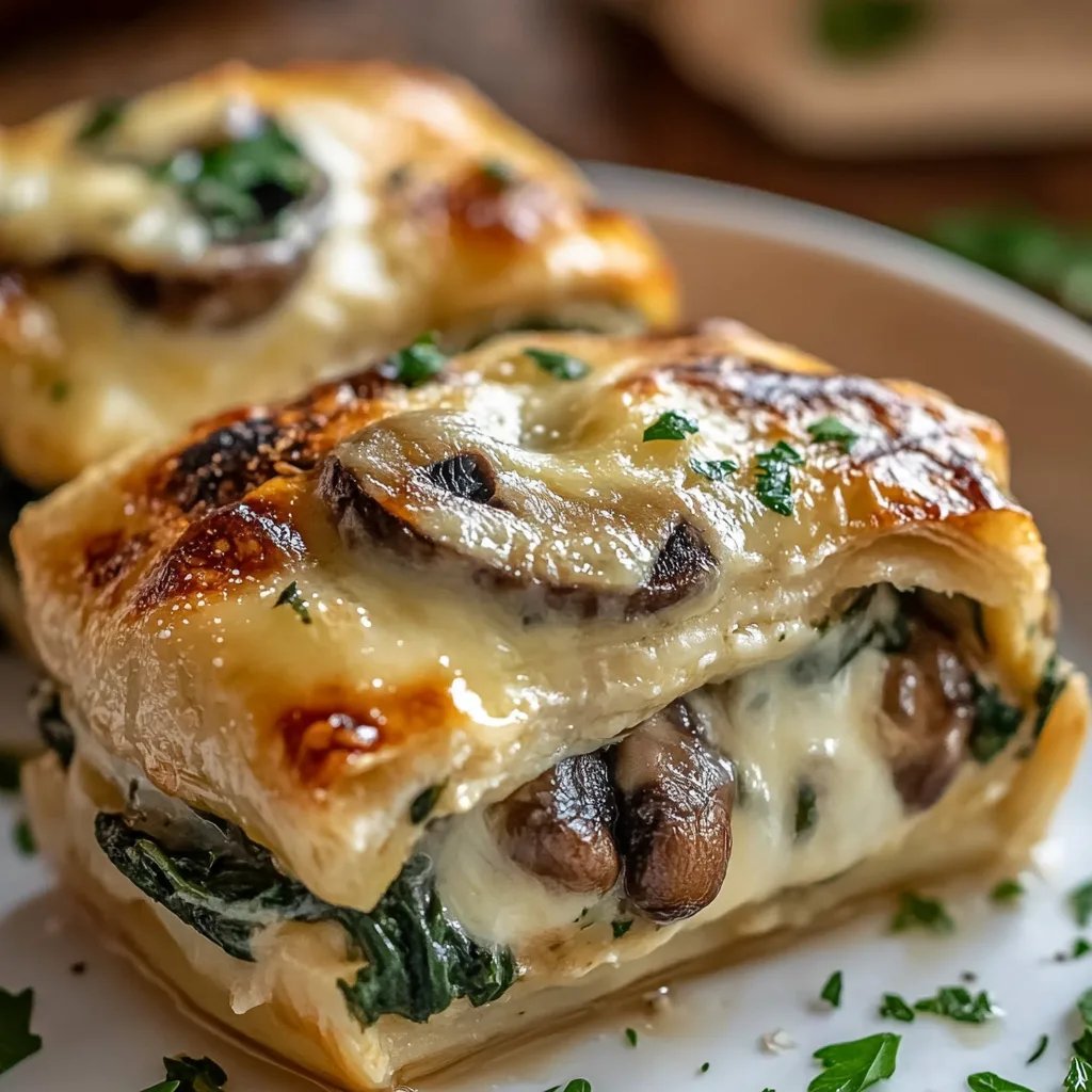 Creamy Mushroom & Spinach Stuffed