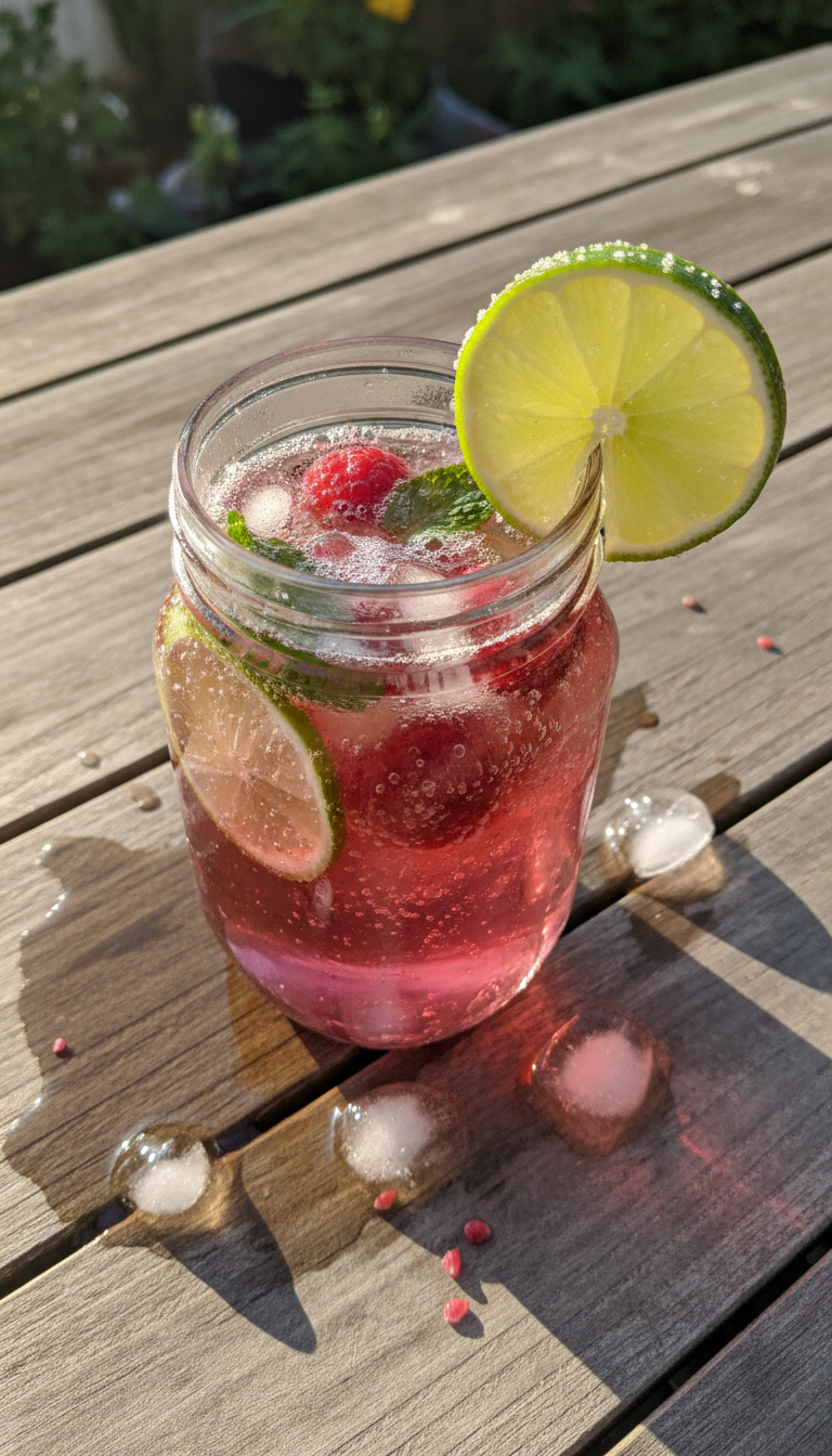 Raspberry Lime Sparkler