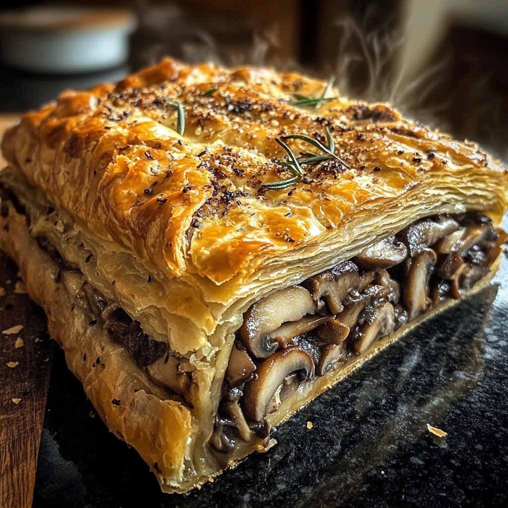 Mushroom Wellington with Rosemary and Pecorino