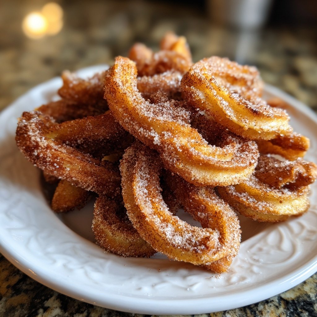 Christmas Tree Churros with Cinnamon