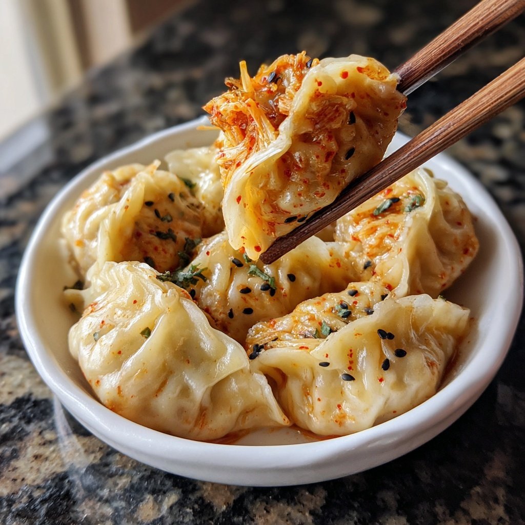 Steamed Dumplings Shiitake Kimchi