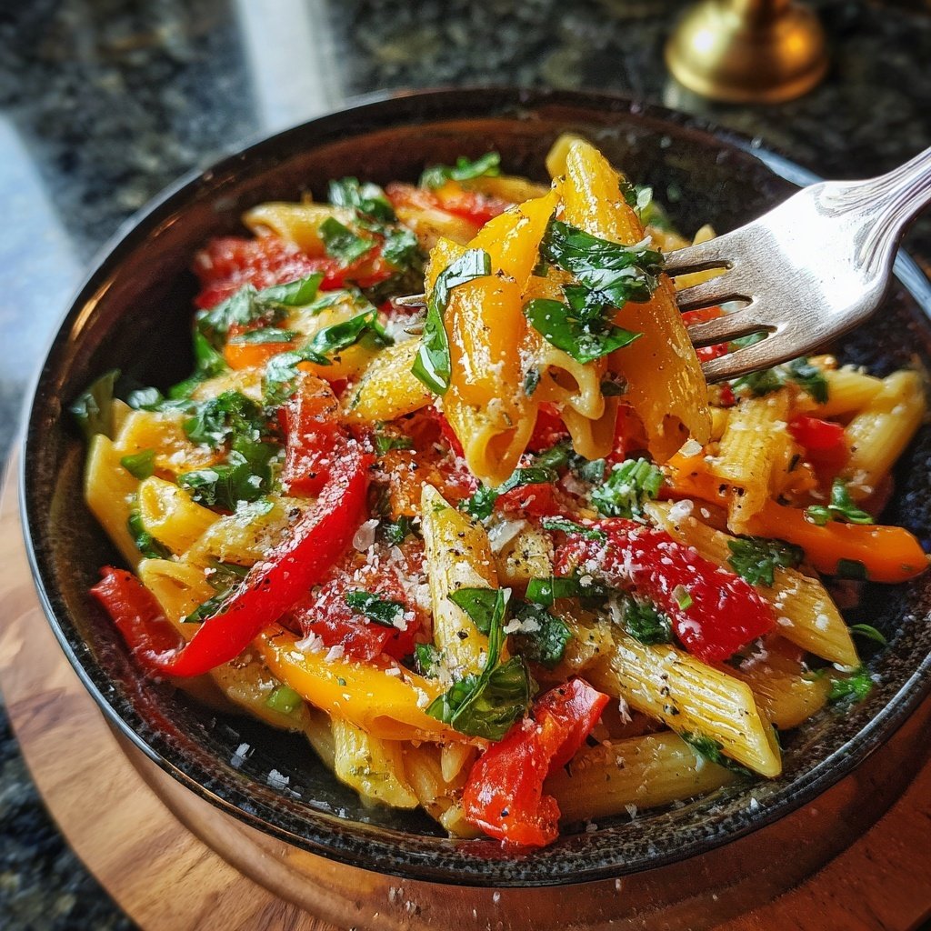 Pasta Primavera with Roasted Peppers