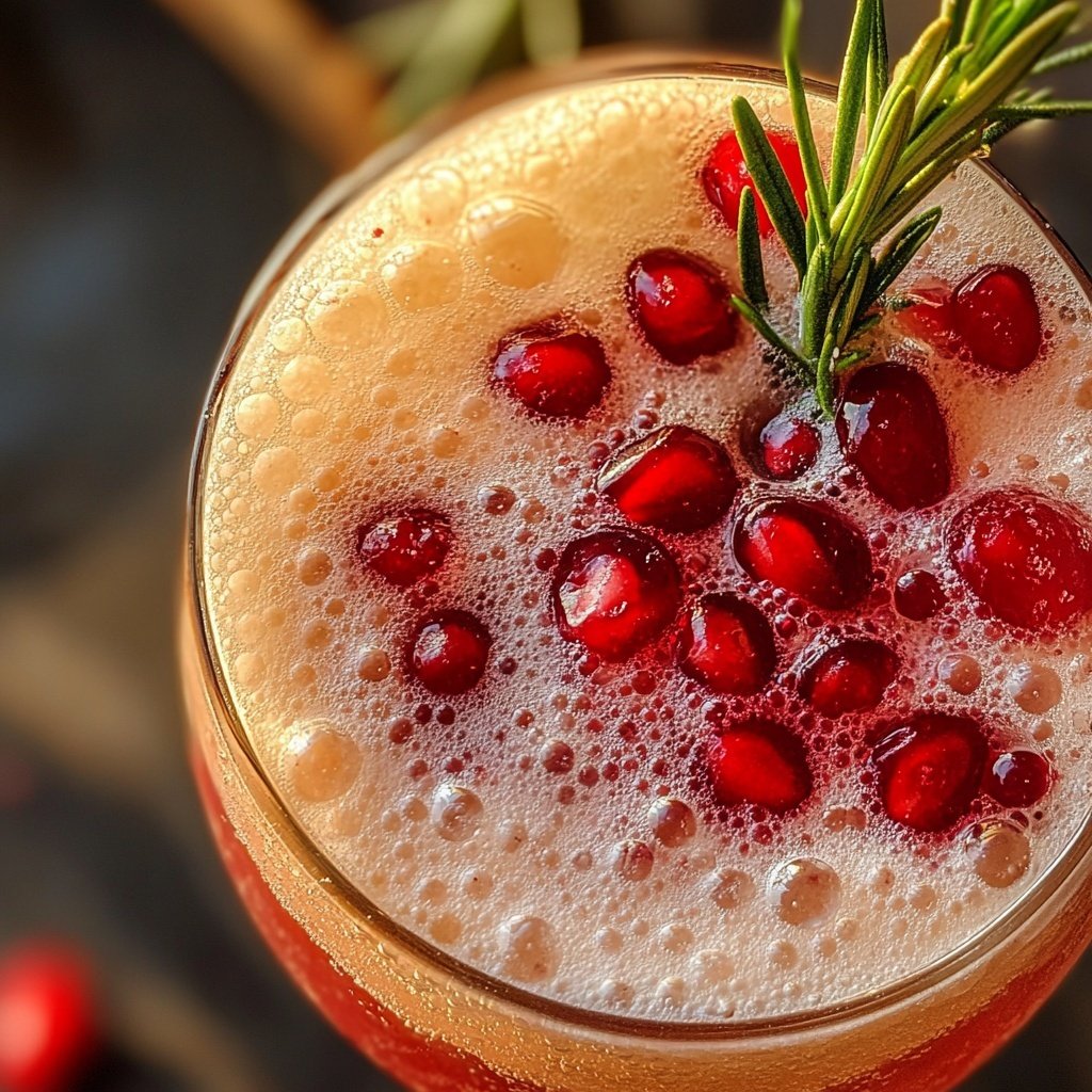 Pomegranate and Rosemary Gin Fizz Recipe