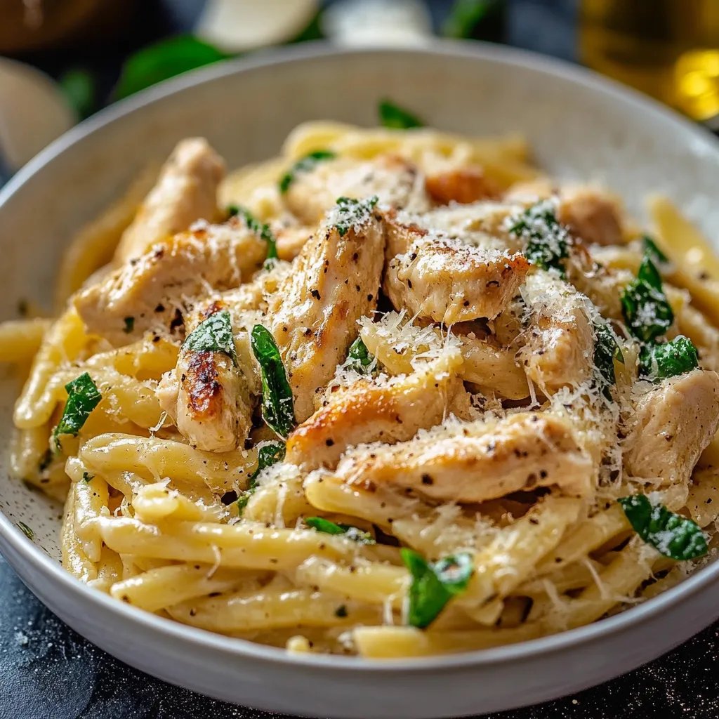 Easy Garlic Parmesan Chicken Pasta Recipe