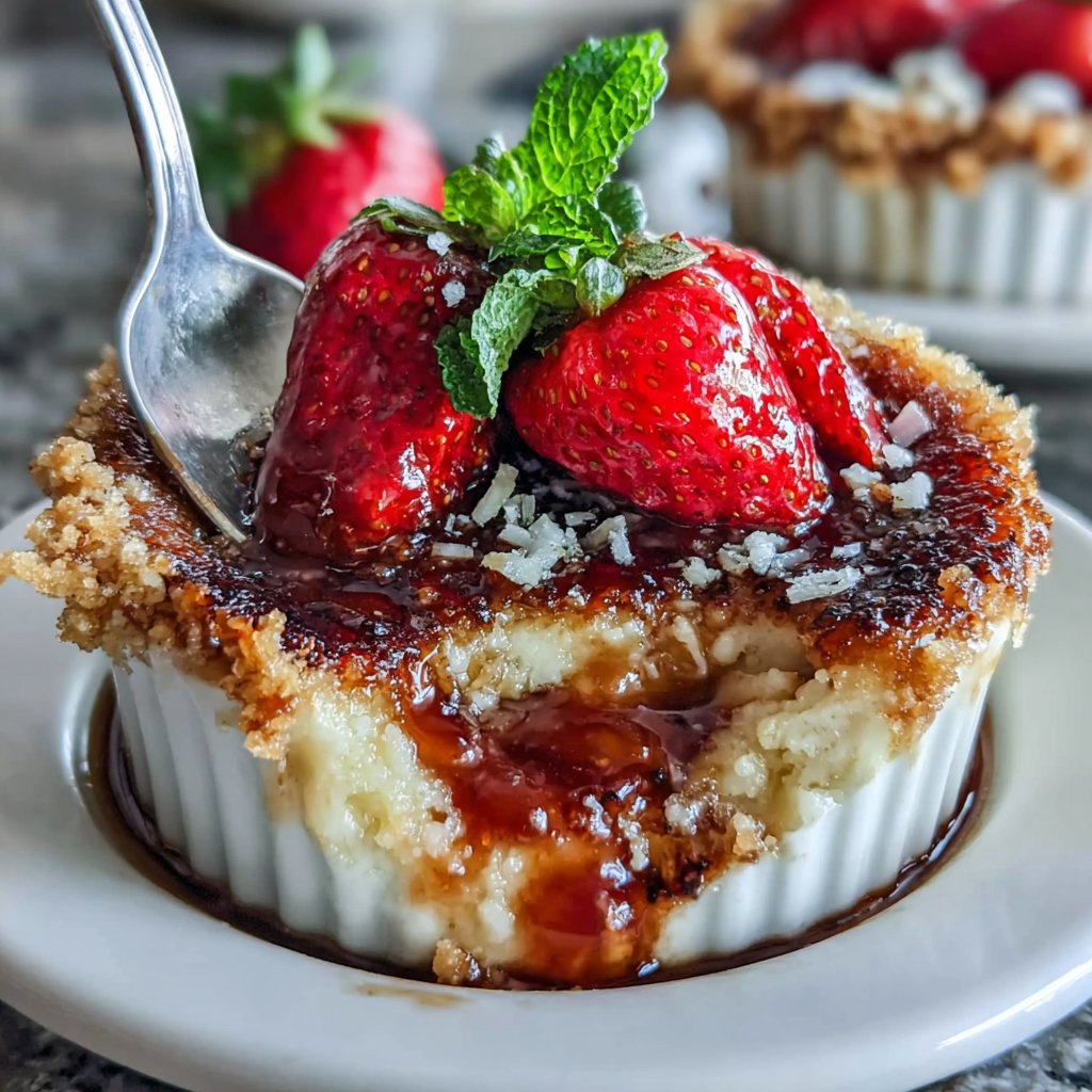 Strawberry Crème Brûlée Dessert