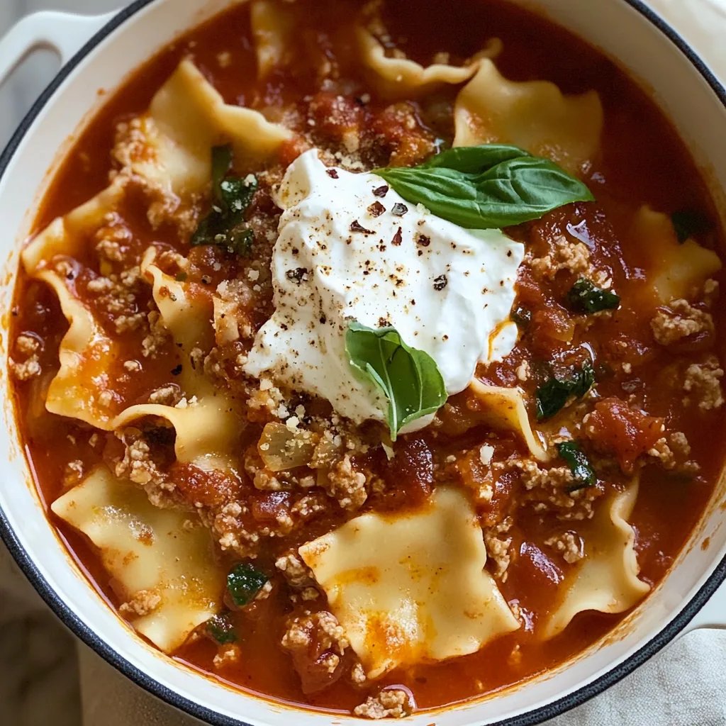 Best One-Pot Lasagna Soup