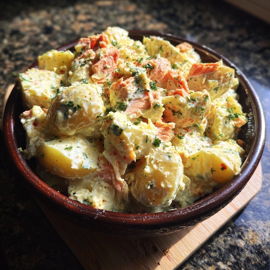 Classic Potato Salad with Salmon