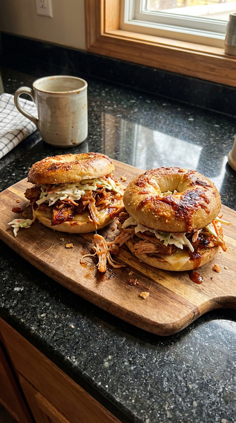 Protein-Packed BBQ Chicken Bagels