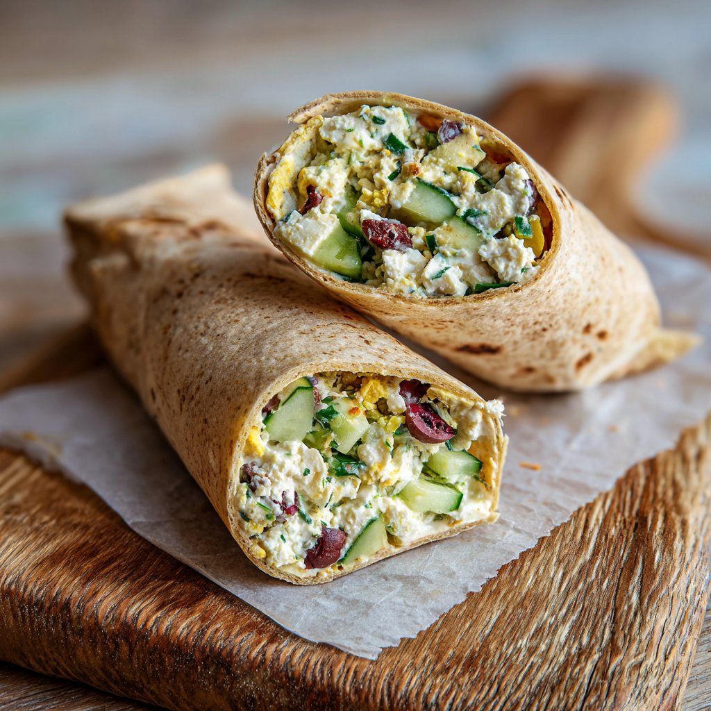 Mediterranean Cucumber and Feta Wrap
