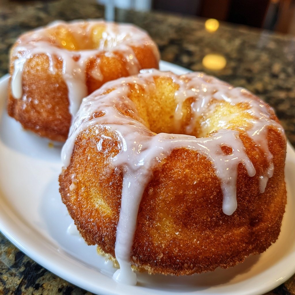 Mini Vanilla Bundt Cakes with Vanilla Glaze