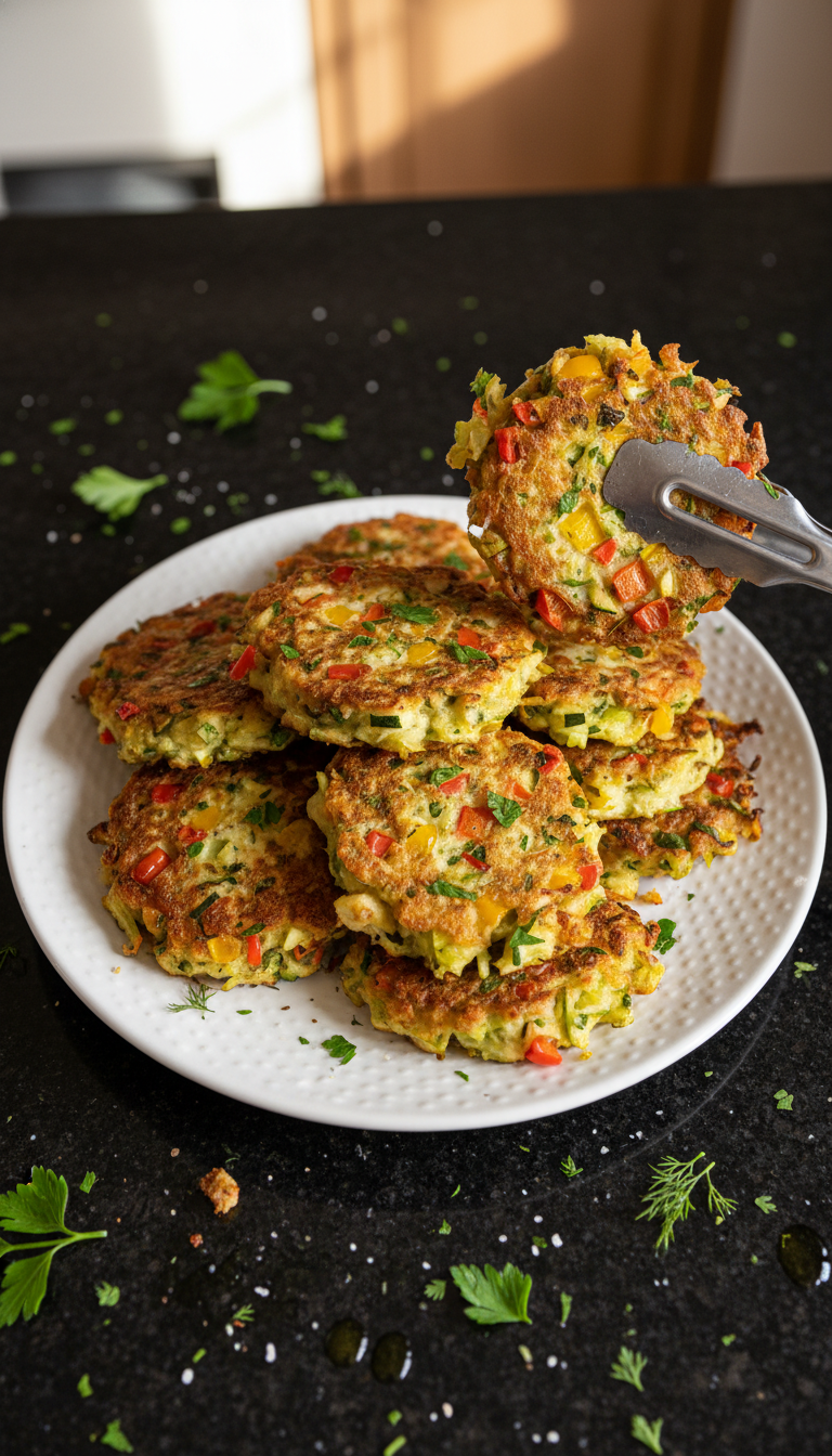 Oven Baked Veggie Fritters