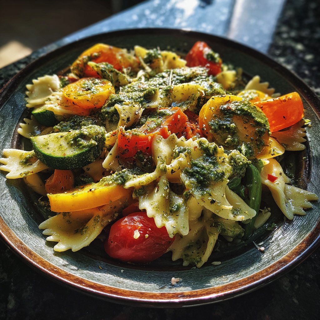 Quick Pesto Pasta Primavera