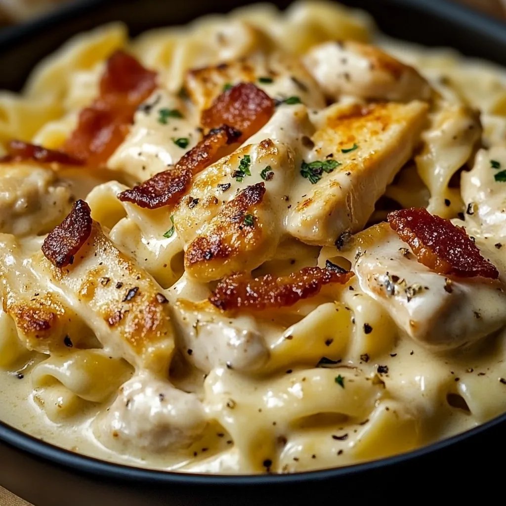 Creamy Chicken Bacon Ranch Pasta