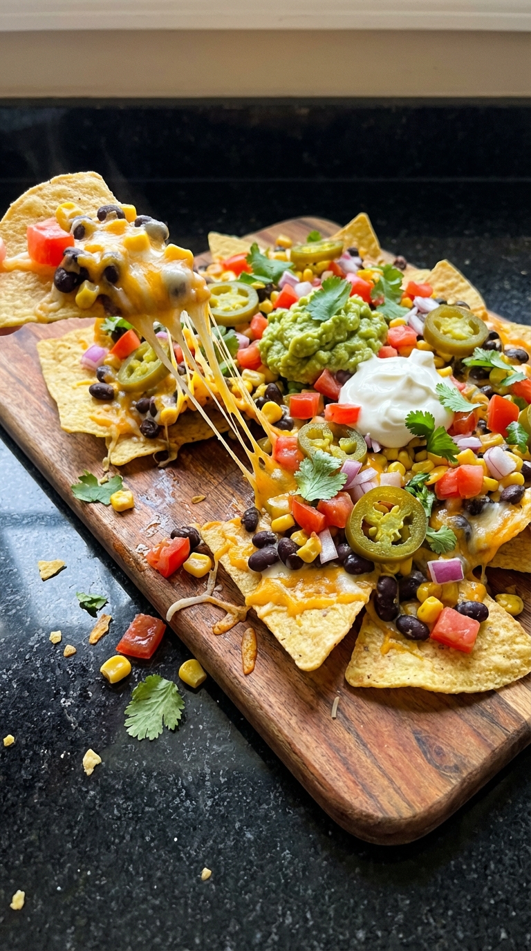Veggie Loaded Nachos Fiesta