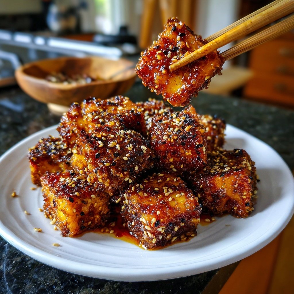 Crispy Sesame Tofu Air Fryer