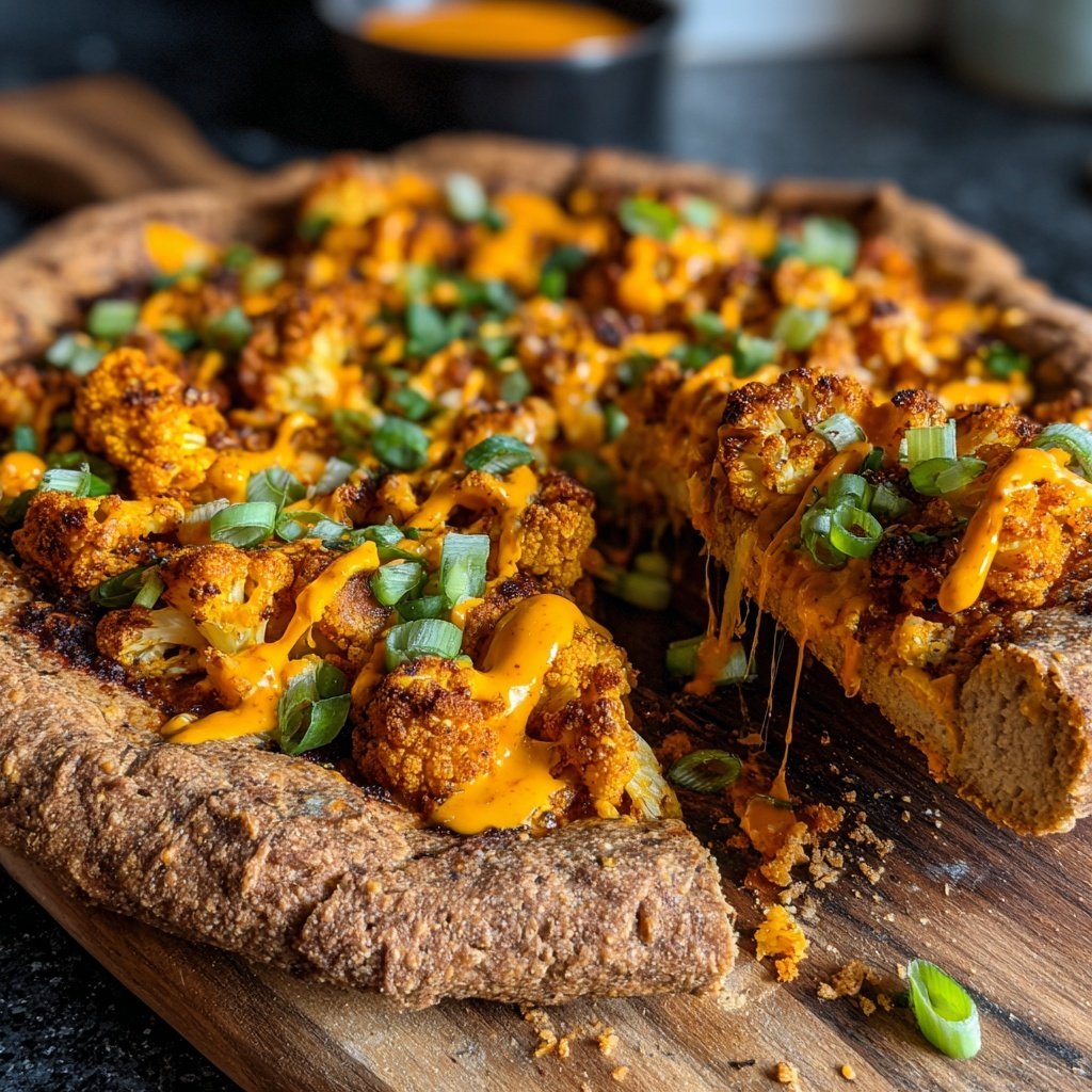 Vegan Buffalo Cauliflower Pizza