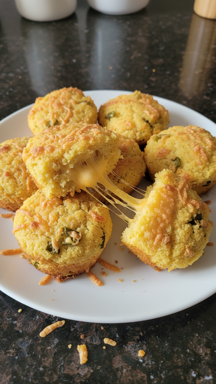Cheddar Jalapeno Cornbread Bites