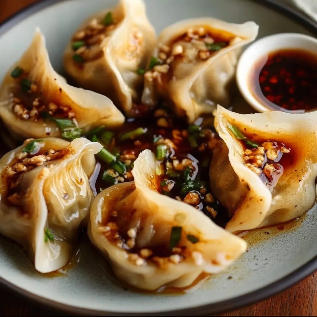 Steamed Dumplings with The Best Dipping Sauce